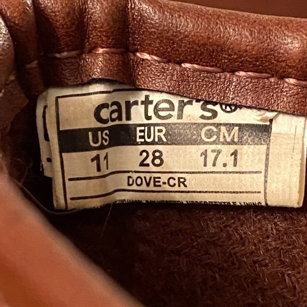Carter's Riding Style Brown Boots Girls Youth Size 11